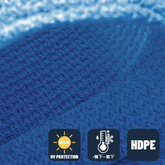SUNNY GUARD Sonnensegel, rechteckig, UV-Schutz, für Hinterhof, Terrasse, Garten, Outdoor-Aktivitäten und Einrichtungen, 3 x 3 m, Blau, (wir stellen individuelle Größen her)
