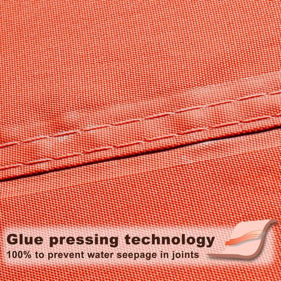 SUNNY GUARD Wasserfestes Sonnensegel, 2,4 x 3,4 m, orange-rot, rechteckig, UV-Block, Sonnenschutz für Hinterhof, Terrasse, Garten, Outdoor-Aktivitäten und Einrichtungen (wir stellen individuelle