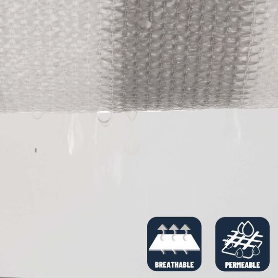 SUNNY GUARD Sonnensegel, rechteckig, 3,6 x 3,6 m, UV-Schutz, für Hinterhof, Terrasse, Garten, Outdoor-Aktivitäten und Einrichtungen grau-weiß, (wir stellen individuelle Größen her)