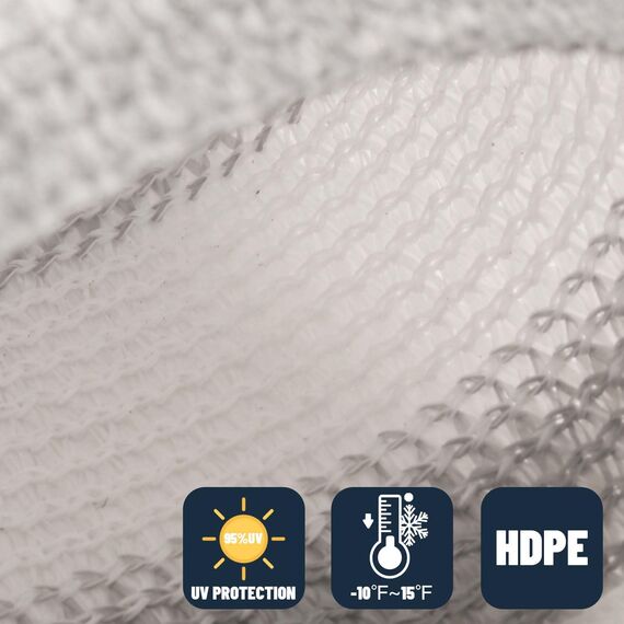 SUNNY GUARD Sonnensegel, rechteckig, grau-weiß, UV-Schutz, für Hinterhof, Terrasse, Garten, Outdoor-Aktivitäten und Einrichtungen, grau-weiß, (wir stellen individuelle Größen her), 3 x 3,9 m