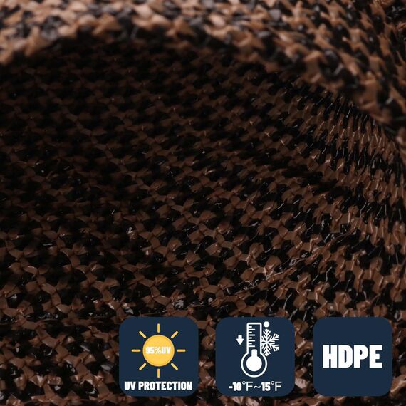 SUNNY GUARD Sonnensegel, 4,8 x 4,8 x 7 m, dreieckig, braun, UV-Block, Sonnenschutz für Hinterhof, Terrasse, Garten, Outdoor-Aktivitäten und Einrichtungen (wir stellen individuelle Größen her)