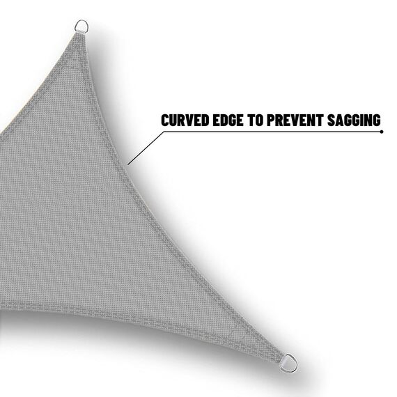SUNNY GUARD Wasserfestes Sonnensegel, 40,6 x 40,6 x 40,6 cm, Anthrazit, dreieckig, UV-Block, Sonnenschutz für Hinterhof, Terrasse, Garten, Outdoor-Aktivitäten und Einrichtungen (wir stellen