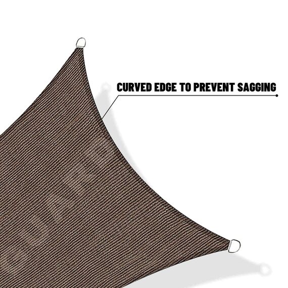 SUNNY GUARD Sonnensegel, 30,5 x 40,6 cm, rechteckig, braun, UV-Schutz, Sonnenschutz für Hinterhof, Hof, Terrasse, Garten, Outdoor-Aktivitäten und Einrichtung (wir Stellen individuelle Größe her)