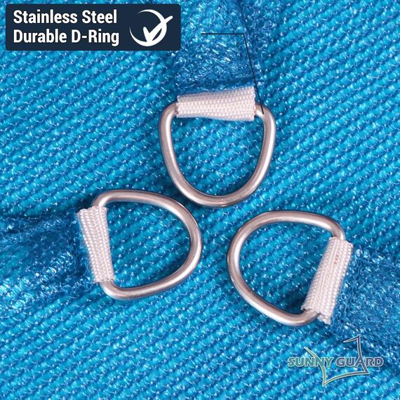 SUNNY GUARD Sonnensegel, 2,1 x 3,9 m, rechteckig, türkisblau, UV-Block, Sonnenschutz für Hinterhof, Terrasse, Garten, Outdoor-Aktivitäten und Einrichtungen (wir stellen individuelle Größen her)