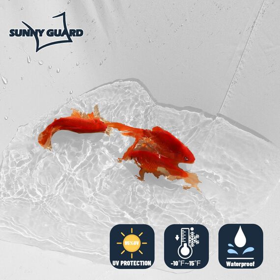 SUNNY GUARD Wasserfestes Sonnensegel, rechteckig, UV-Schutz, für Hinterhof, Terrasse, Garten, Outdoor-Aktivitäten und Einrichtungen, 3 x 33 m, Weiß