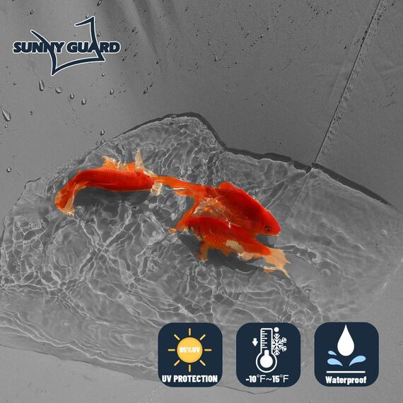 SUNNY GUARD Wasserfestes Sonnensegel, 40,6 x 40,6 x 40,6 cm, Anthrazit, dreieckig, UV-Block, Sonnenschutz für Hinterhof, Terrasse, Garten, Outdoor-Aktivitäten und Einrichtungen (wir stellen