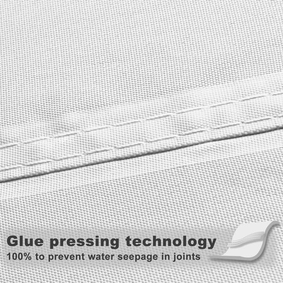 SUNNY GUARD Wasserfestes Sonnensegel, rechteckig, UV-Schutz, für Hinterhof, Terrasse, Garten, Outdoor-Aktivitäten und Einrichtungen, 3 x 3 m, Weiß