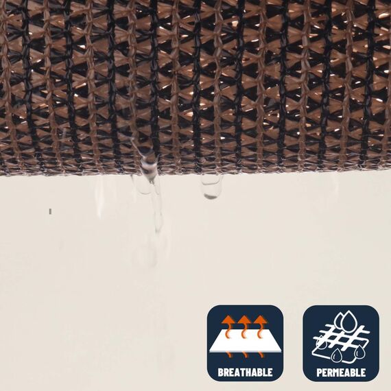 SUNNY GUARD Sonnensegel, rechteckig, 2 x 3 m, UV-Schutz, für Hinterhof, Terrasse, Garten, Outdoor-Aktivitäten und Einrichtungen, Braun