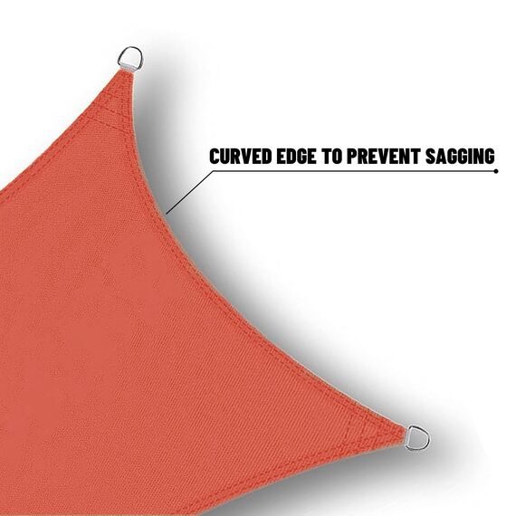 SUNNY GUARD Wasserfestes Sonnensegel, 18 x 3 m, orange-rot, rechteckig, UV-Block, Sonnenschutz für Hinterhof, Terrasse, Garten, Outdoor-Aktivitäten und Einrichtungen (wir stellen individuelle Größen