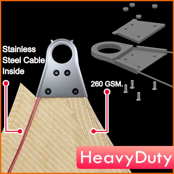 Colourtree CTAWRN Sonnensegel für Terrasse, 260 g/m², handelsüblicher Standard, strapazierfähig, Grün