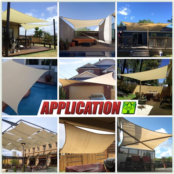 ColourTree 22' x 22' x 22' Turquoise Triangle Sun Shade Sail Canopy Awning Fabric Cloth Screen - UV Block UV Resistant Heavy Duty Commercial Grade - Outdoor Patio Carport - (We Make Custom Size)