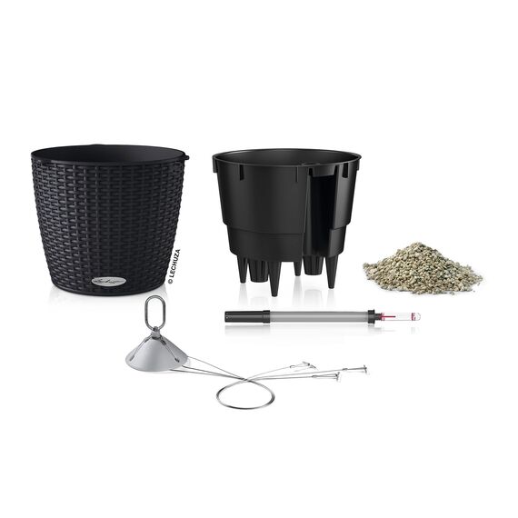 LECHUZA NIDO Cottage 28 graphitschwarz 15203