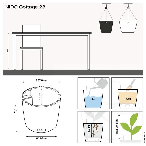 LECHUZA NIDO Cottage 28 lichtgrau 15107