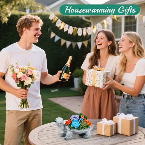 Linkax Solar Schildkröte Gartendeko für Draußen: Muttertagsgeschenke Ostergeschenke Erwachsene, Geburtstagsgeschenk für Frauen, Mama/Oma Geschenk, Frühlingsdeko mit 7 LED Licht Balkon Home Decoration