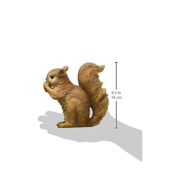 Design Toscano Woodland Eichhörnchen Chomper und Scamper Gartenstatuen, Polyresin, vollfarbe, 18 cm, 2er Set