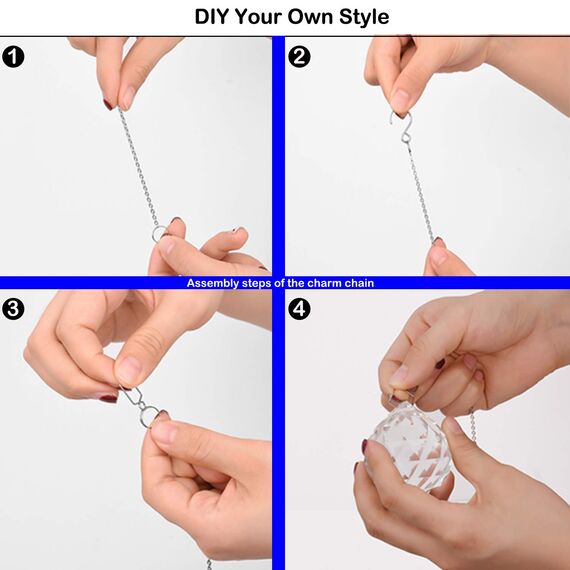 Kristall Sonnenfänger, MerryNine 40 mm 6 Stück Kristallprismen-Kugel, Kristalle Deko Anhänger für Fotografie, Gartenfensterdekoration