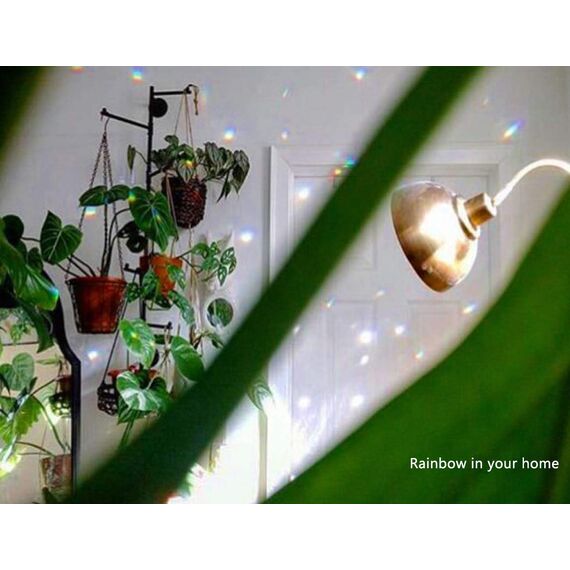 MerryNine gemischte Bunte Kristallkugel Prisma mit gebohrtem Loch Sonnenfänger, Regenbogen-Anhänger, hängende Kristalle Prismen für Fenster, für Feng Shui, als Geschenk (20mm)