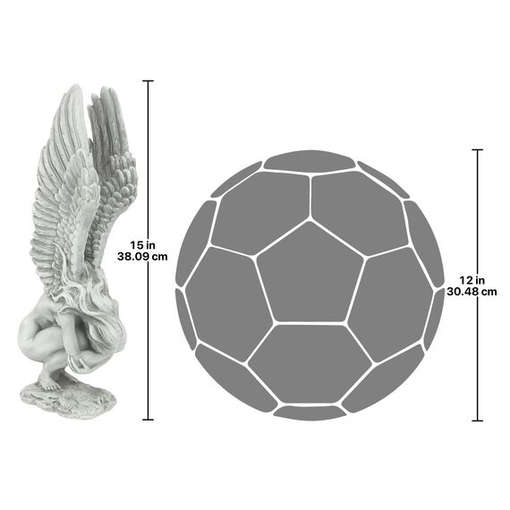 Design Toscano Der Engel der Erinnerung und Erlösung Religiöse Gartenstatue, 38 cm
