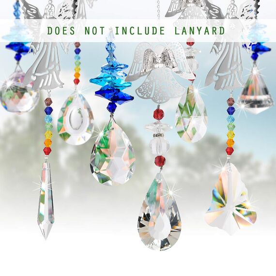 Herefun Kristall Sonnenfänger, 15er Pack Feng Shui Kronleuchter Glas Prisma Anhänger Lampen, Als Dekoration