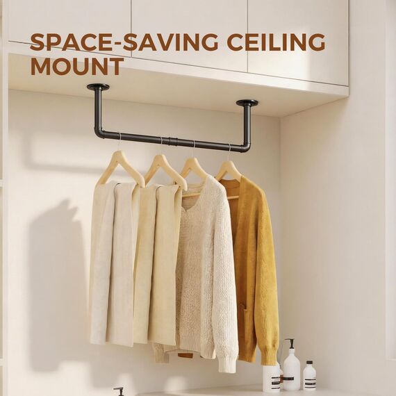 Bamworld Hängende Pflanzgefäße für Zimmerpflanzen, Pflanzenhalter für Fenster, Decke, schwebend, Schwarze Metallstange für Zuhause, Garten, Wanddekoration für Wohnzimmer, Küche, Schlafzimmer