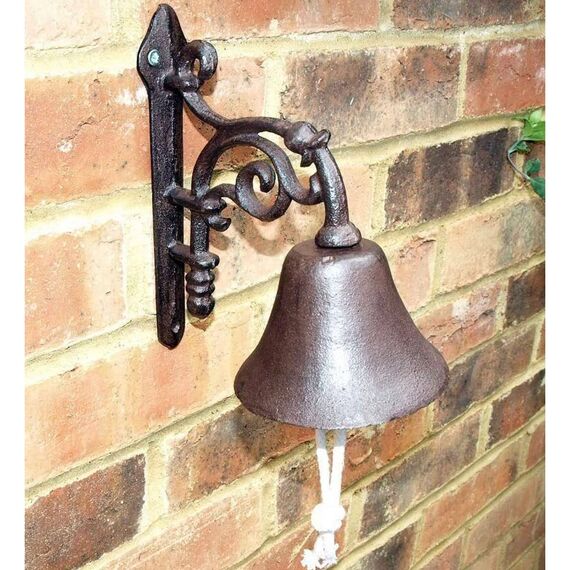 Glocke Türglocke Gusseisen braun Landhaus