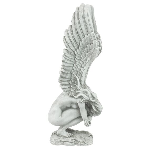 Design Toscano Der Engel der Erinnerung und Erlösung Religiöse Gartenstatue, 38 cm