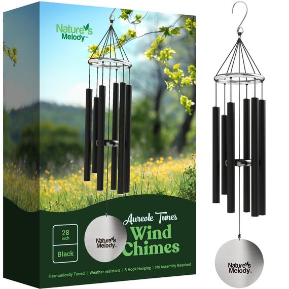 NATURE'S MELODY - Aureole Tunes Klangspiel, 80 cm, schwarz, 28-inch