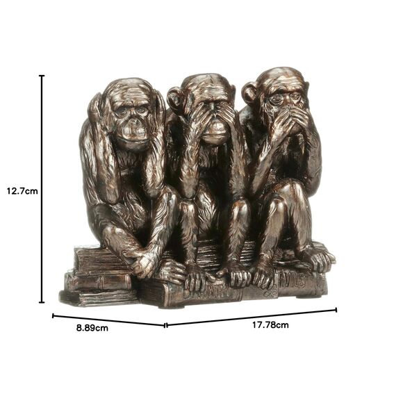 Design Toscano Affenstatue, Maße: 8,9 x 17,8 x 12,7 cm