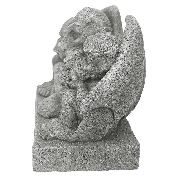Design Toscano LY37300 Gargoyle-Trio ‚Nichts Böses Sehen, hören, Sagen‘, Skulptur, Resin, grau, 20.5 x 40.5 x 30.5 cm