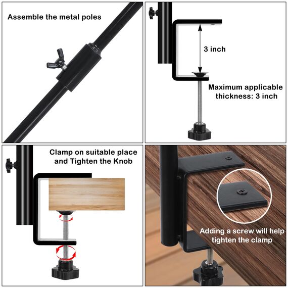 FEED GARDEN, aktualisierte Version, Hänger für Vogelfutterspender, verstellbar, 109,9 cm, Deckhaken für Geländer, 360 Grad drehbar, robuste Hängehaken für Vogelfutterspender, Windspiele, 2 Stück