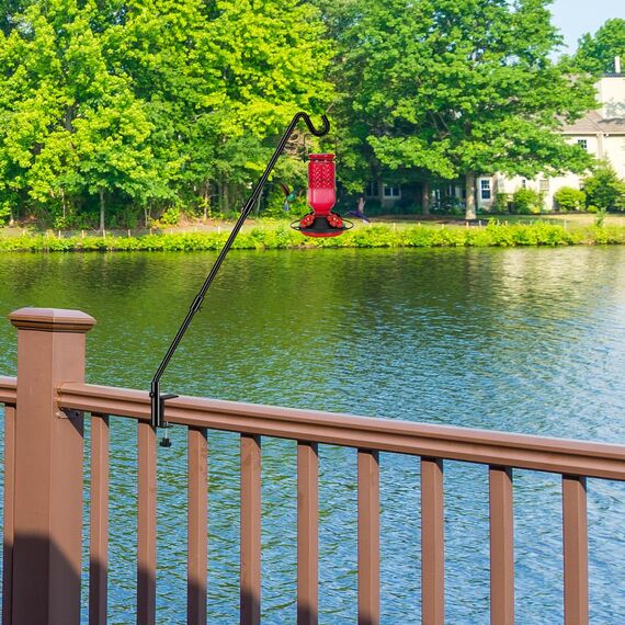 FEED GARDEN, aktualisierte Version, Hänger für Vogelfutterspender, verstellbar, 109,9 cm, Deckhaken für Geländer, 360 Grad drehbar, robuste Hängehaken für Vogelfutterspender, Windspiele, 2 Stück