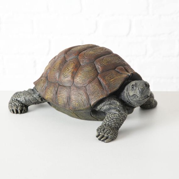 Boltze Figur Slomo Schildkröte (Dekofigur für Garten / Indoor, echtes Design, Maße 34x25x14 cm, Figur aus Kunststoff) 3784300
