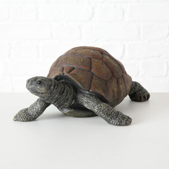 Boltze Figur Slomo Schildkröte (Dekofigur für Garten / Indoor, echtes Design, Maße 34x25x14 cm, Figur aus Kunststoff) 3784300