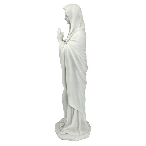 Design Toscano Heilige Jungfrau Maria Statue aus Marmor - Kunstharz, Maße: 9 x 3,5 x 29 cm