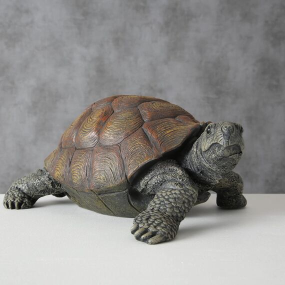 Boltze Figur Slomo Schildkröte (Dekofigur für Garten / Indoor, echtes Design, Maße 34x25x14 cm, Figur aus Kunststoff) 3784300