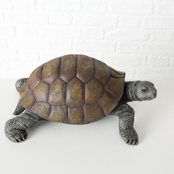 Boltze Figur Slomo Schildkröte (Dekofigur für Garten / Indoor, echtes Design, Maße 34x25x14 cm, Figur aus Kunststoff) 3784300