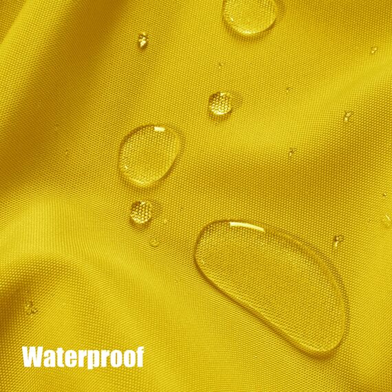 Bonzer wasserdichte Vorhänge für Innen- und Außenbereich, Dicke Sichtschutzvorhänge mit Ösen für Schlafzimmer, Wohnzimmer, Veranda, Pergola, Cabana, 1 Panel, 137 x 213 cm, Gelb