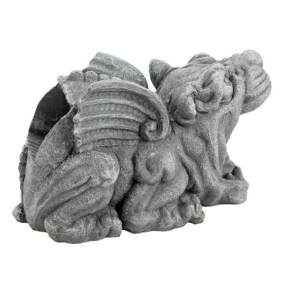 Design Toscano Roland der Gargoyle Dachrinnenwächter Regenrohrverlängerung Statue, Polyresin, Vollfarbe, 25,5 cm
