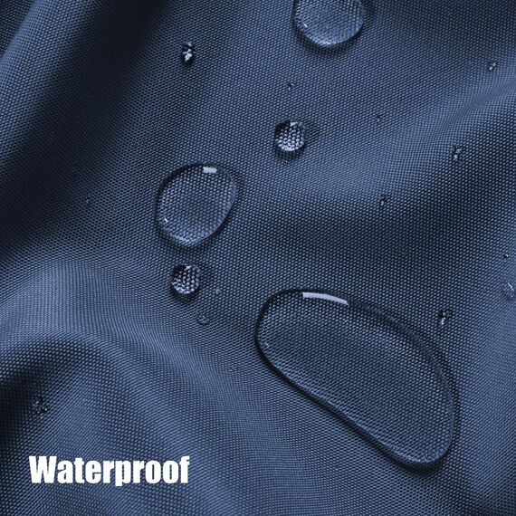 Bonzer Breite wasserdichte Outdoor-Vorhänge für Terrasse, schwer, Privatsphäre, Sonnenlicht blockierend, Ösen, Außenvorhänge für Veranda, Pergola, Pavillon, 1 Stück, 275 x 213 cm, Marineblau