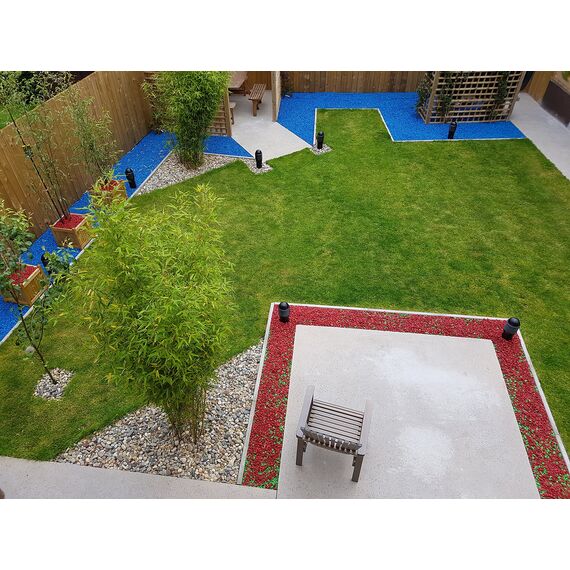 RockinColour Dekosteine für den Garten, Azurblau Steine 20mm 14-15 kg