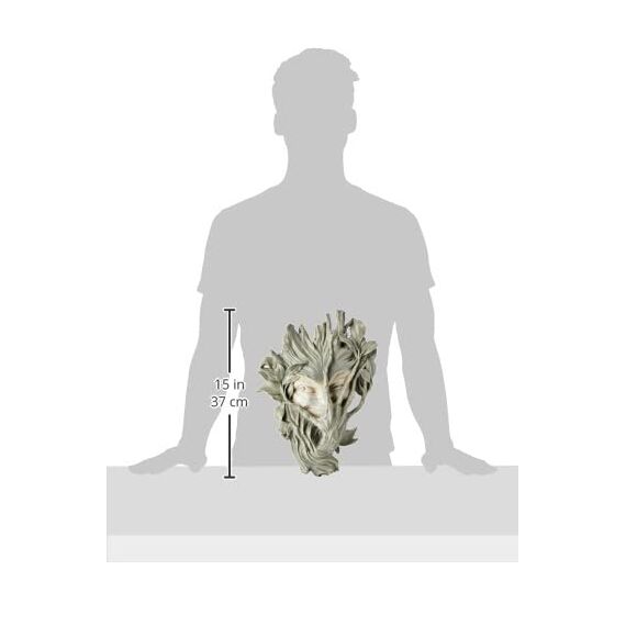 Design Toscano Wandskulptur Holzelfe, Maße: 23 x 12.5 x 33 cm 1.25 kg