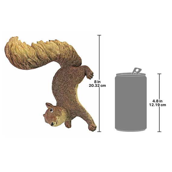 Design Toscano Simone, das Eichhörnchen, Hängende Skulptur, 12,5 x 7,5 x 20,5 cm
