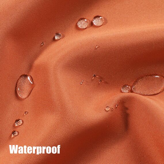 BONZER Wasserdichte Vorhänge für Innen- und Außenbereich, dick, Privatsphäre, breite Ösen, Vorhänge für Schlafzimmer, Wohnzimmer, Veranda, Pergola, 1 Stück, 275 x 244 cm, Mekka-Orange