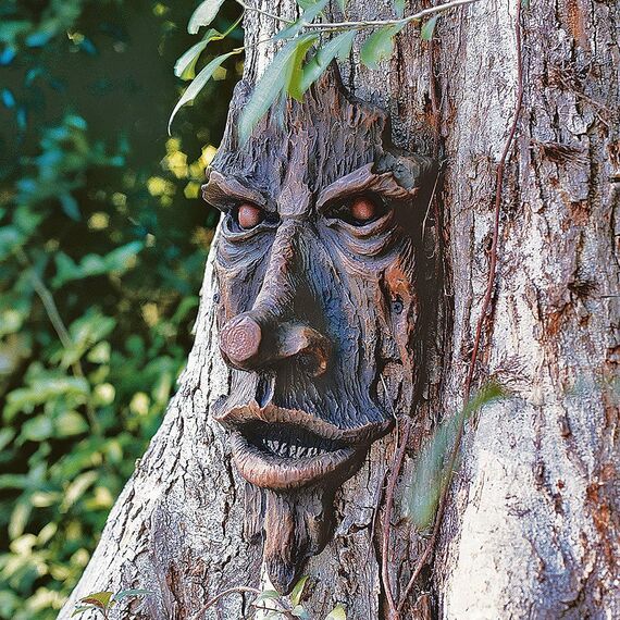 Design Toscano Der Geist von Nottingham Woods Greenman Wandskulptur, Polyresin, holzton, 38 cm