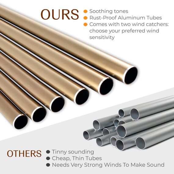 UpBlend Outdoors Großes Windspiel - das Klassische Havasu ist 96,5 cm Gesamtlänge - handgestimmt und schön als Geschenk oder für Ihre Terrasse, Garten und Außendekoration