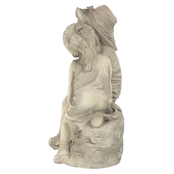 Design Toscano Küssende Kinder Statue mit Junge und Mädchen, Maße: 21.5 x 19 x 35.5 cm 1 kg