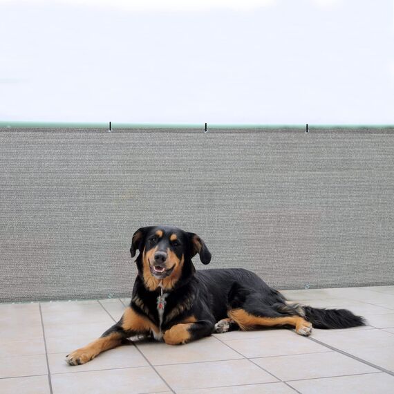 SUNNY GUARD SGFN126-37 Outdoor-dekorative Zäune, Polyethylen mit hoher Dichte (HDPE), braun grau