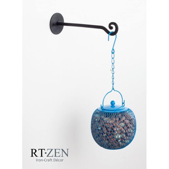 RTZEN Pflanzenaufhänger mit Wirbelhaken – handgeschmiedet, robust, schmiedeeiserne Wanddekoration – für den Innen- und Außenbereich, wirbelnd, Körbe und Windspiele, 2 Stück