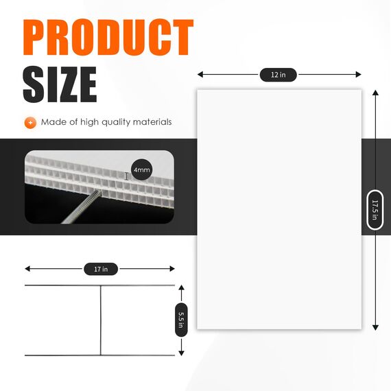 Blanko-Hof-Schilder mit Heringen, weißes, gewelltes Kunststoff-Rasenschild für personalisierte Geburtstags-, Garagenverkauf, Immobilien, Hundekot, großer Pfeil, Miete, 30.5 x 43.2 cm, 3 Stück