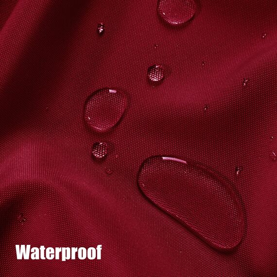 BONZER Wasserdichte Outdoor-Vorhänge für Terrasse, Veranda, Pergola, Sonnenlicht, Sichtschutz, Ösen, Innenvorhang, für Schlafzimmer, Wohnzimmer, 1 Stück, 137 x 308 cm, Rot